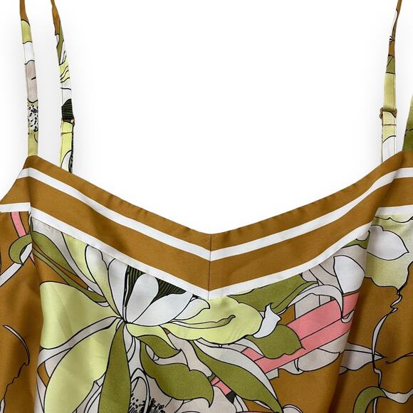Ryegrass floral satin spaghetti strap summer top NWT - Picture 3 of 9